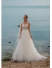 Beaded Ivory Lace Tulle Latest Wedding Dress